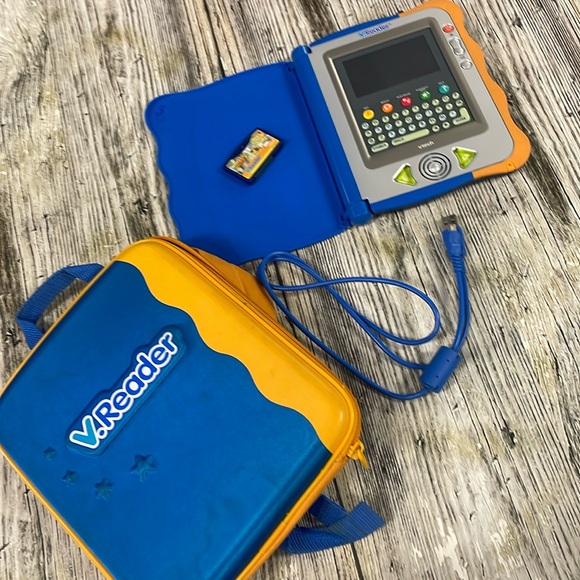 VTech V.Reader Animated Blue E-Book Tablet Learning System Carry Case Backpack - Picture 1 of 8
